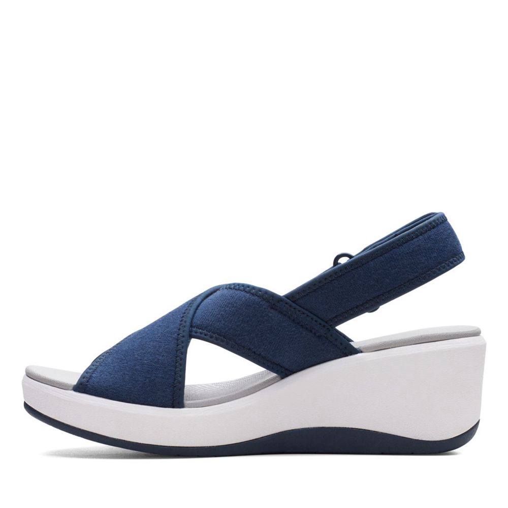 Outlet Clarks Step Cali Cove Mujer Chile Sandalias Cuna Clarks Azul Marino